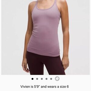 Women's Ribbed Tank Top - Mauve